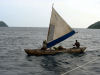 A la voile dans les Maskelines, comme chez les indiens Kuna...